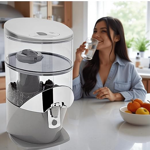 Gravity Water Filter Cartridge Replacement 13845 & Mineral Stones 13562 (Formerly 13846) for Nikken Water Filter Replacement PiMag, Mineral Rocks Filter Replacement for Waterfall Alkaline Dispenser