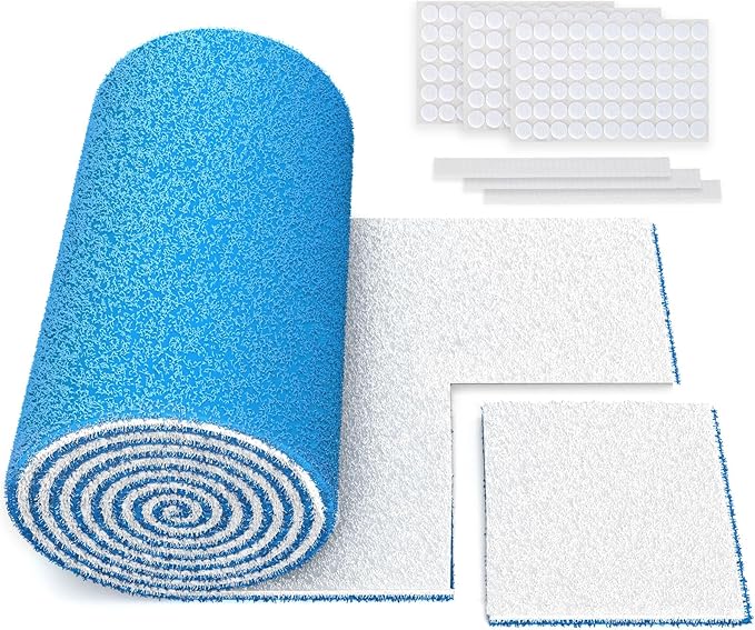 Air Vent Filters Roll, 140" x 12" Cut to Fit (60+ Filters), MERV 8 Triple Vent Filter Kit for HVAC Furnace Vents, Home Floor, Ceiling, Grilles