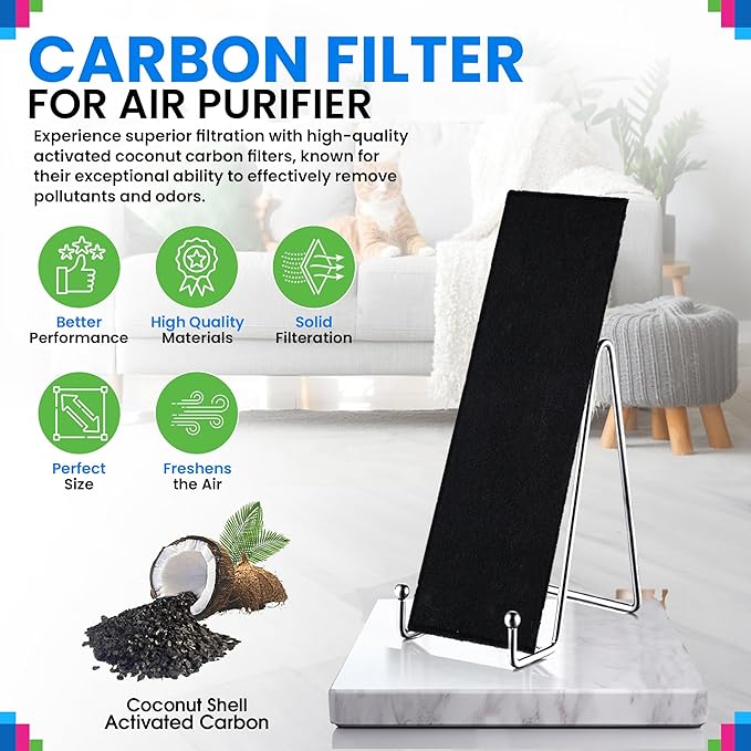 Bagean Carbon Pre Filter 20.5” x 5.7” Compatible with Honeywell Air-Genius Tower Air Purifier Models HFD320 & More - Fits Honeywell K Filter Replacement - Filters Odors & Freshens the Air (2-Pk)