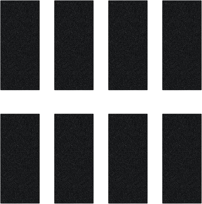 Nispira AER1 Filter Replacement Carbon Booster for Holmes AER1 Air Purifier HAPF30AT HAP242-NUC Removes Odor Smoke VOVs 9.5 x 4 x 0.25 Inches Pack of 8