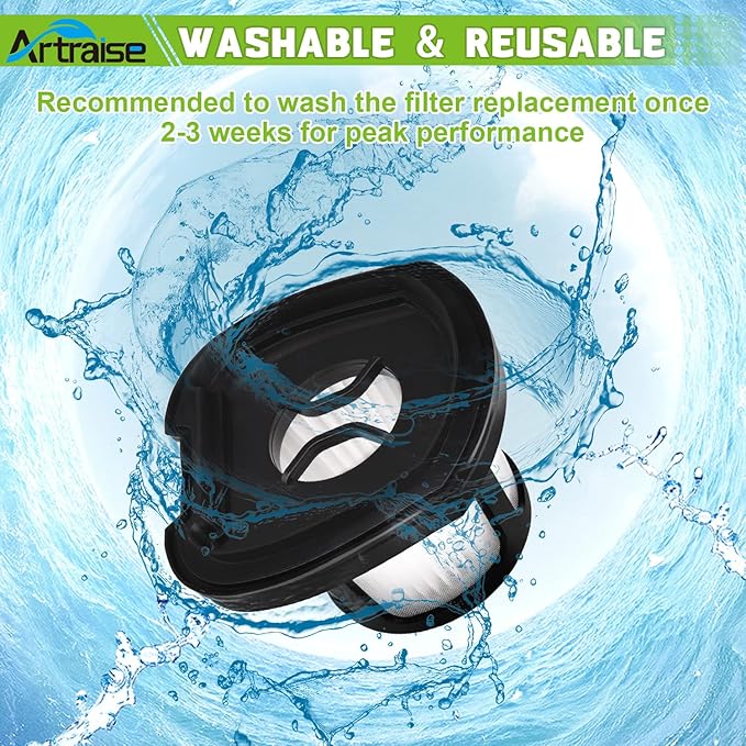 4 Pack 2390A Filter Replacement for Bissell Pet Hair Eraser Filter Hand Model 2390 2389 23903 2284W 2579 Handheld Vacuum, Compare to Parts # 1614212 1614203 1614204, 4 Mesh Filters 8 Foam Filters
