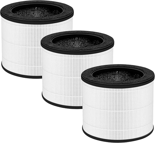 Nispira Airmega 100 3-in-1 True HEPA Activated Carbon Filter Replacement For Coway Airmega 100 Air Purifier 3 Packs