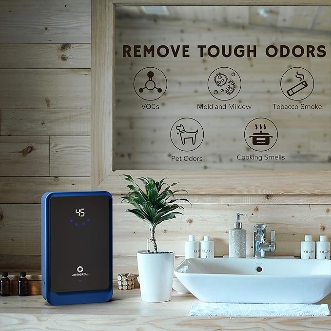 Airthereal AH1000 Portable Ozone Machine for Water and Air - 1000 mg/h, Multipurpose Liquid Ozonator with Negative Ion and Timer