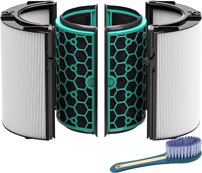 Leemone TP04 Filter Replacement Compatible with Dyson TP04 HP04 DP04 TP05 DP05 Air Purifier, 360° Combi Glass Filter & Activated Carbon Filter (Not for HP07,TP01,TP02,TP07,HP09)