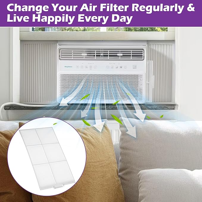 Earthtec WJ85X10173 Replacement for GE Air Conditioner Filters 1811882 AP4538886 AH2577777 EA2577777 PS2577777 Room Window AC Filter Screen