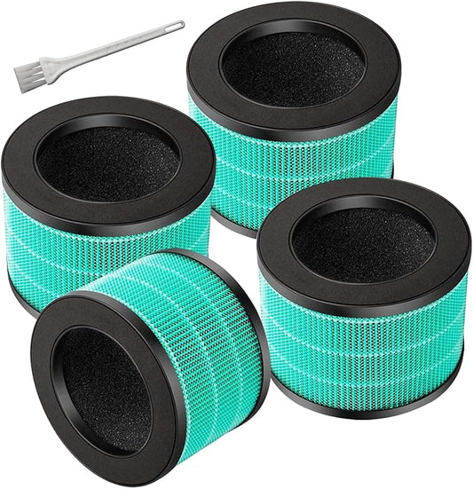 MK01 MK06 Replacement Filter for AROEVE Air Purifier Filter Compatible with MK01/MK06 Kloudi DH-JH01 ToLife TZ-K1 Intelabe EPI080/EP1080 Elechomes EPI081/EP1081 Air Purifier Filter Green