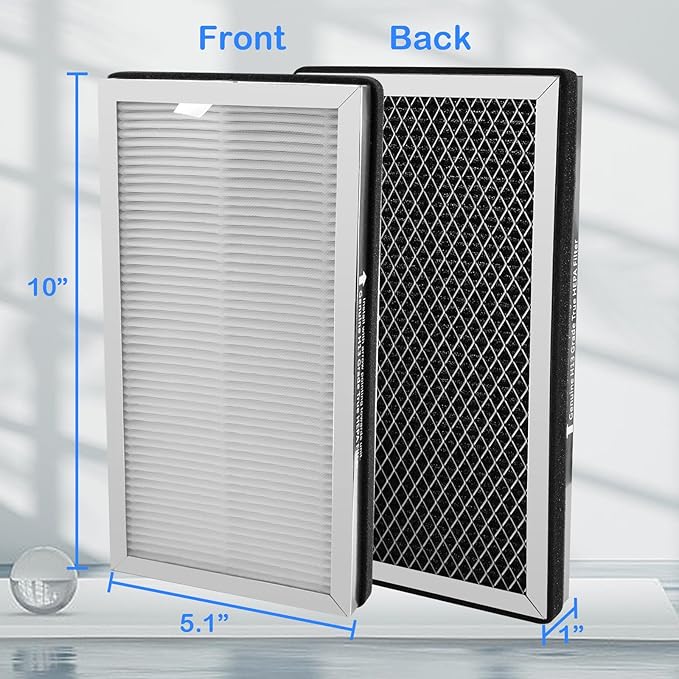 Air Purifier MA-15 Replacement Filter for Medify MA-15 Replacement Filters High Efficiency Grade H13 HEAP Filter 3-in-1 Activated Carbon Filter - 2 Pack