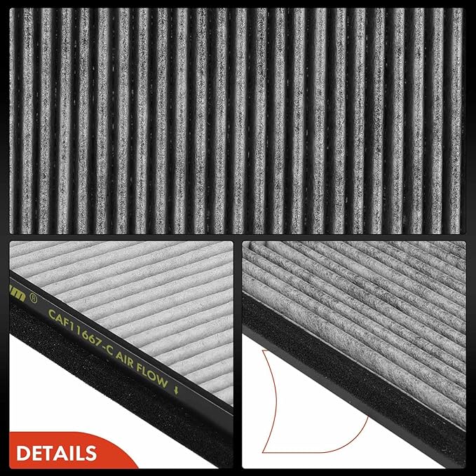 A-Premium 2-PC Cabin Air Filter with Activated Carbon Compatible with Chevrolet Camaro 2010 2011 2012 2013 2014 2015