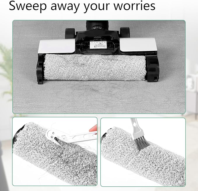 iFloor 3 Replacement Brush Rollers and HEPA Filter Kits Compatible with Tineco iFloor 3 and Floor One S3 Cordless Wet Dry Vacuum Cleaner Replacement Parts Accessories Kit,3 Brush Rollers & 3 Filters