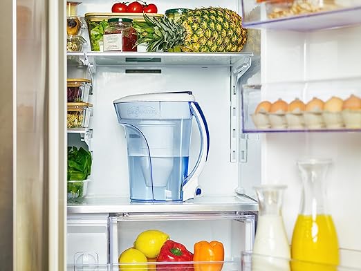 ZeroWater 10-Cup Ready-Pour 5-Stage Water Filter Pitcher 0 TDS for Improved Tap Water Taste - IAPMO Certified to Reduce Lead, Chromium, and PFOA/PFOS