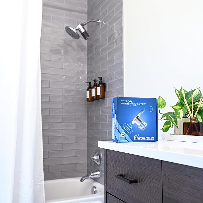 Aquamonster ACF Shower Filter | NSF Certified Chlorine Removal | 21,000 Gallon Long Life | Skin & Hair Moisture Care | Easy Install | Korean Technology | by Coolang