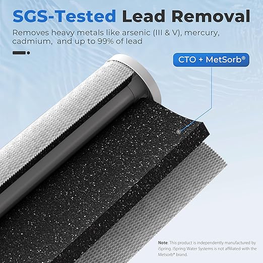 iSpring WGB21B-CPB 2-Stage Whole House Water Filtration System Reduces Arsenic, Cadmium, Mercury, Sediments, Chlorine, and up to 99% Lead, 1" Inlet/Outlet Ports