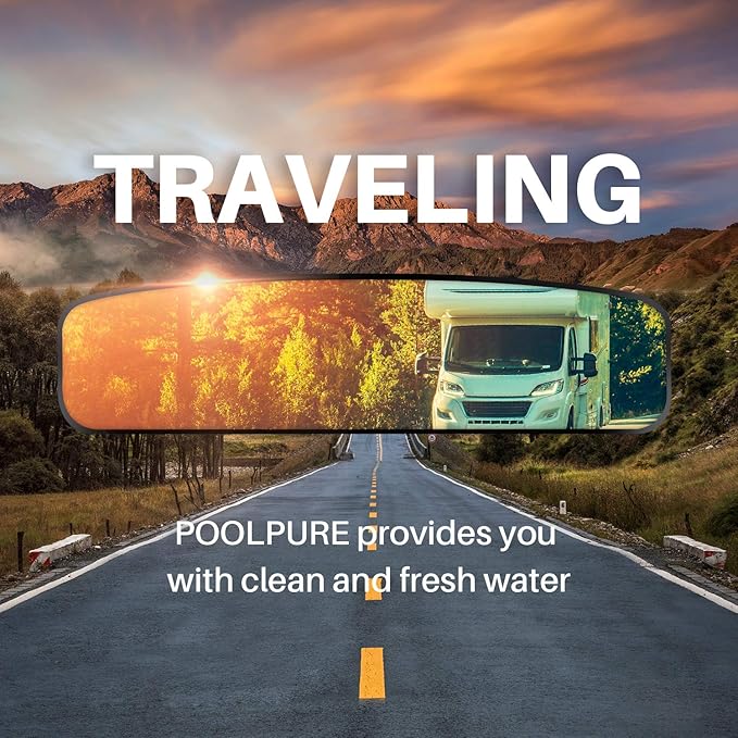 POOLPURE Garden Hose End Pre Filter for Pool, Hot Tub, Spa, Greatly Reduces Chlorine, Heavy Metals, Odor, Fits Any Standard 3/4" Garden Hose Thread, Up to