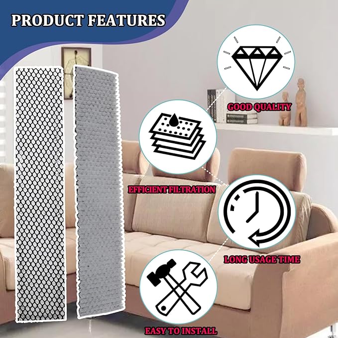 4 PCS 99A0391 Mini Split Air Filter fits for Daikin Mini Split Units CTKM50RVM4 CTKM60RVM4 CTKS20KVMA Without Frames