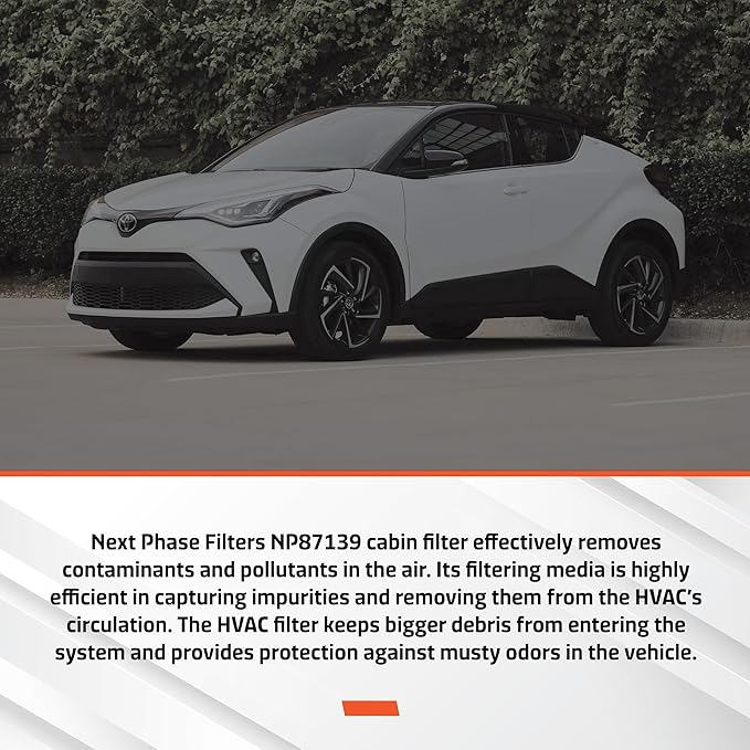 Cabin Air Filter Replacement - Pack of 1 - Made in USA - Compatible with Various Toyota CH-R, Corolla Cross, Prius and RAV4 Models - Replaces O.E. 87139YZZ83