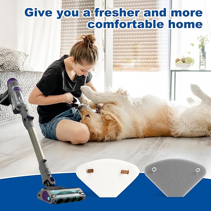 4 Pack IP3251 IP3252 IP3124 Auto Empty Dock Pre Motor Exhaust Foam Felt Filter Assemblies compatible with Shark Cordless PowerDetect Clean Empty Lightweight Stick Vacuum Auto Empty System, XAFFIP3251