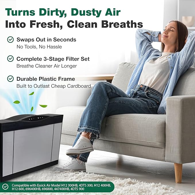 Think Crucial Replacement Air Humidifier Filter - Compatible With Essick Air Part #1051 - Models 4DTS 300, 4DTS 900, H12 300HB, 400HB, 600, 696400HB, 696800, 447400HB - (1 Pack)