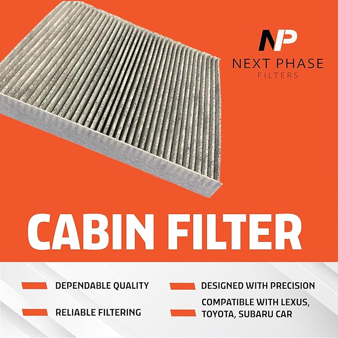 Carbon Cabin Air Filter - Odor removing - EXTENDED SERVICE - Made in USA - Lexus, Toyota, and Subaru - Replaces O.E. 871390E040, 8713958010, 8713948050, 8713928020