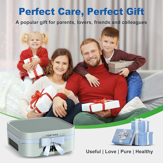 Air Purifiers for Home 600 Sq.Ft, TDBYWAE H13 True HEPA Air Purifier with USB Cable for Pets Dust Dander Pollen Odor Smoke, Small Portable Air Purifier for Bedroom Office Desktop Car RV (Green)