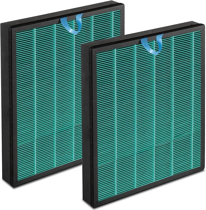 Vital 100S Toxin Absorber Replacement Filter Compatible with Levoit Smart WiFi Vital 100S Air Puri-Fier, 3-in-1 Filter and High-Efficiency Activated Carbon Filter, Vital 100S-RF, 2 Pack.