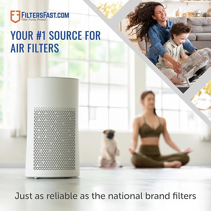 Filters Fast Compatible Replacement for Honeywell 20x25x5 Air Filter MERV 13 FC100A1037 Pleated AC Furnace Air Conditioner Filters Actual Size: 19.87 x 24.875 x 4.375, 2-Pack