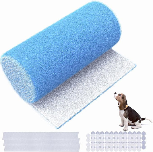 Air Vent Filter, 14"X90" Cut to Size MERV 8 Triple Air Filter Material, Blue & White Electrostatic Vent Filter Kit for Home Floor, Ceiling, Grilles, HVAC Vent, Compression Packing