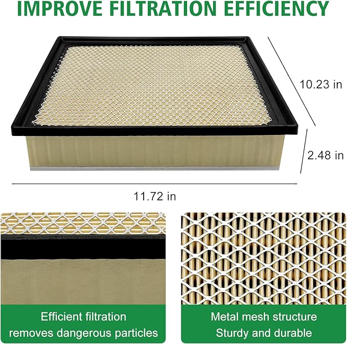2PCS Cabin Engine Air Filter JMY09 JMP100 Kit Fits for Tacoma 3.5L 2016 2017 2018 2019 2020 2021 2022 2023, Replacement for 178010P100, CA11895, 87139YZZ09, CF10374