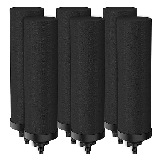 Membrane Solutions UV Countertop Gravity Water Filtration System Replacement Filter Elements - 6 Packs (U3P)