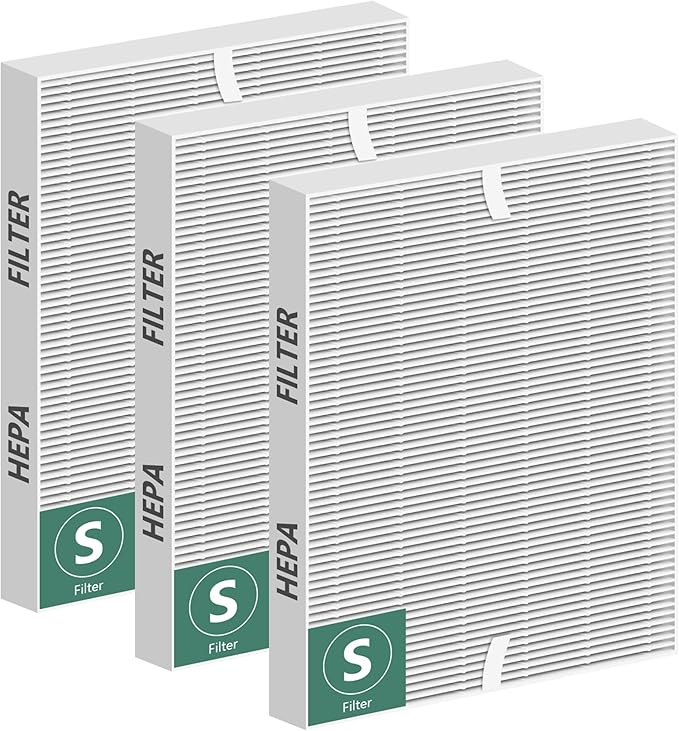 Improvedhand C545 Replacement Filter S Compatible with Winix C545 Air Purifier, True High Efficiency Filters, Replaces Filter S 1712-0096-00 3PACK