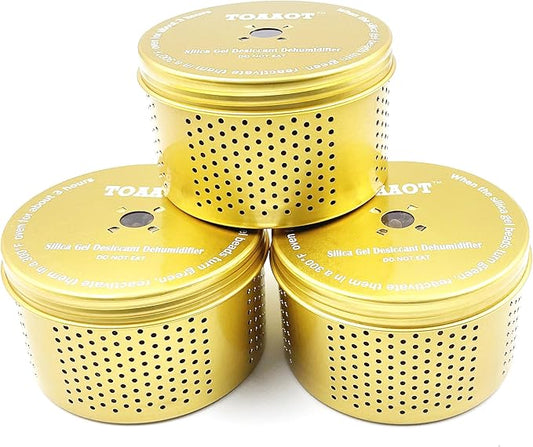 Gun Safe Dehumidifier, Moisture Absorbers, TOAAOT 200g Silica Gel Canister for Gun Case, Tool Box (3 Units)