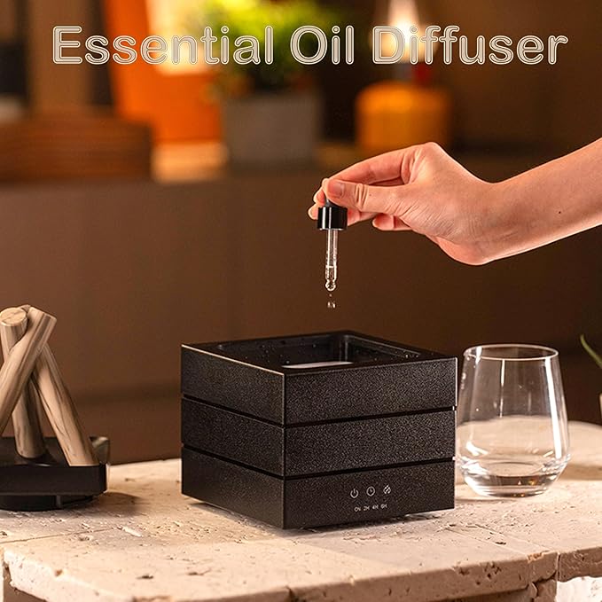 Flames Humidifier Essential Oil Diffuser, Bonfire Essential Oil Scent Diffuser Humidifier, Small USB Desktop Humidifiers with 7 Colors, Campfire Aromatherapy Diffusers for Home & Office (Colorful)