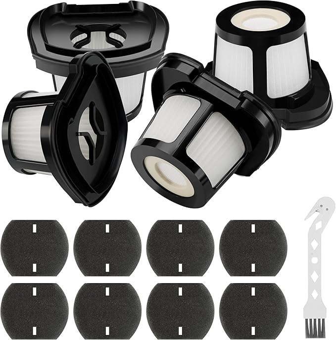 Improvedhand 2390A 2284W Vacuum Filter Replacement for Bi-ssell Pet Hair Eraser Filter Hand Vac 2390, 2389, 2284W Compare to Parts # 1614212 1614203 1614204, 4-Pack