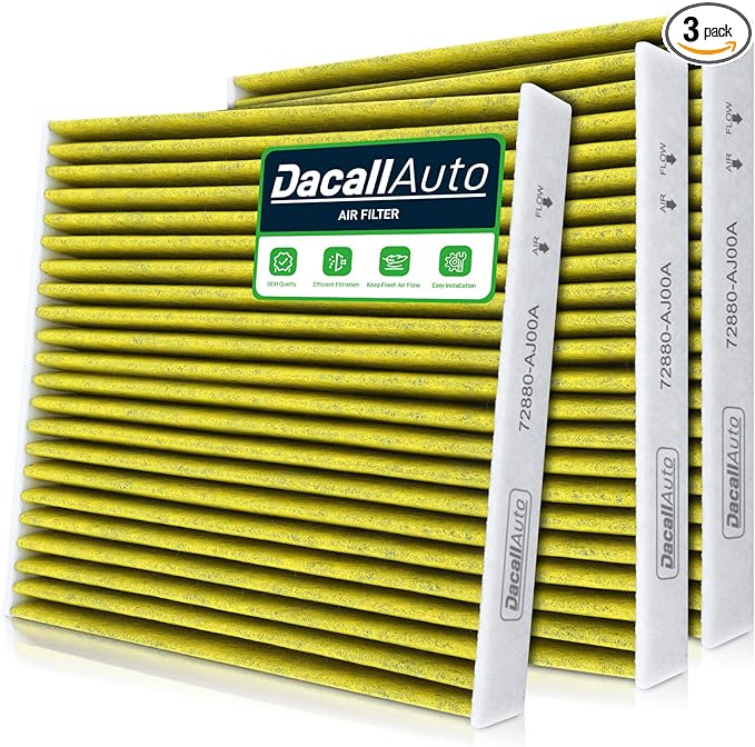 CF10285 3pcs Activated Carbon Cabin Air Filter Set for Toyota Camry/Corolla/Highlander/Avalon/4Runner/RAV4/Tundra/Sienna/Venza/Sequoia/Yaris/Matrix/Mirai; for Lexus RX350, for Subaru Legacy/Outback