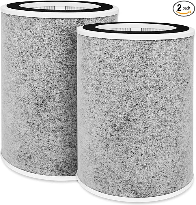 HP202 HP201 Replacement Filter for Shark HP200 Series HC501 HC502 Air Purifier MAX, 3-in-1 Filter Compatible with Shark HP202 HP232, Compare to Part #HE2FKBAS, HE2FKBASMB -2 Pack