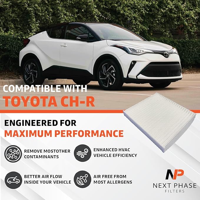 Cabin Air Filter Replacement - Pack of 1 - Made in USA - Compatible with Various Toyota CH-R, Corolla Cross, Prius and RAV4 Models - Replaces O.E. 87139YZZ83