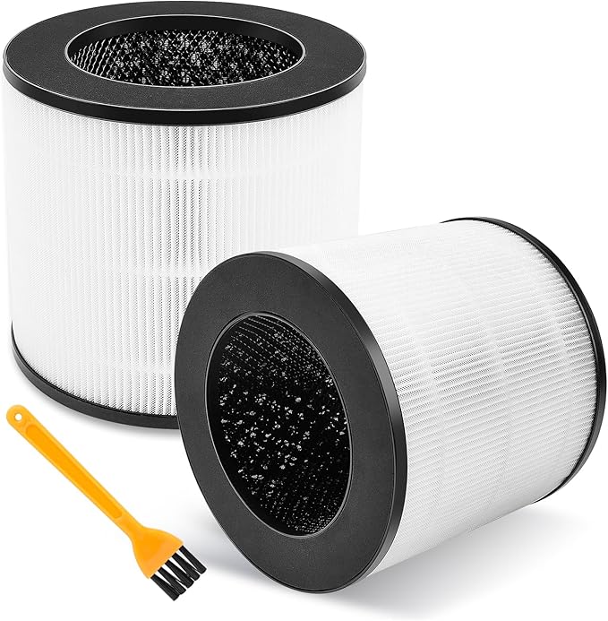 True HEPA Replacement Filters for MA Air Purifier 14/14W/14B models, H13 True HEPA and Activated Carbon Filters, 3 in 1 Pre-Filters, 2 Pack
