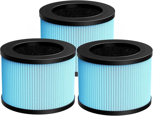 MK01 MK06 TZ-K1 HEPA Replacement Filter, Compatible with MK01, MK06, ToLife TZ-K1, MG01JH, Kloudi DH-JH01, POMORON MJ001H, MJ012H, Intelabe EPI080/EP1080, Elechomes EPI081/EP1081, 3 Pack