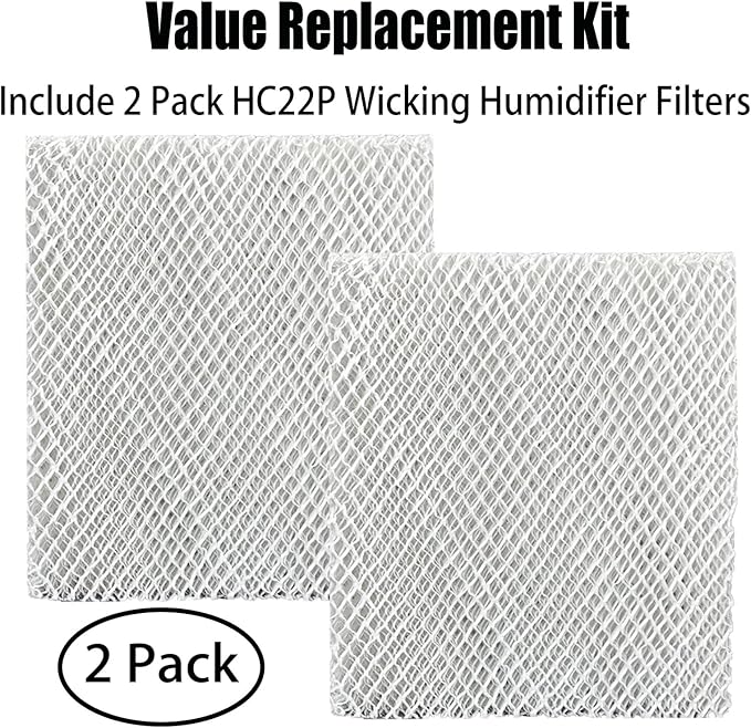 HC-22P HC22E1003/U Whole House Humidifier Filter Pad Replcement for Honeywell HE100, HE150 HE220 HE225 HE240 Humidifiers, Part # HC22P HC22P1001 HC22A1007 HE100A1000 (2 Pack)
