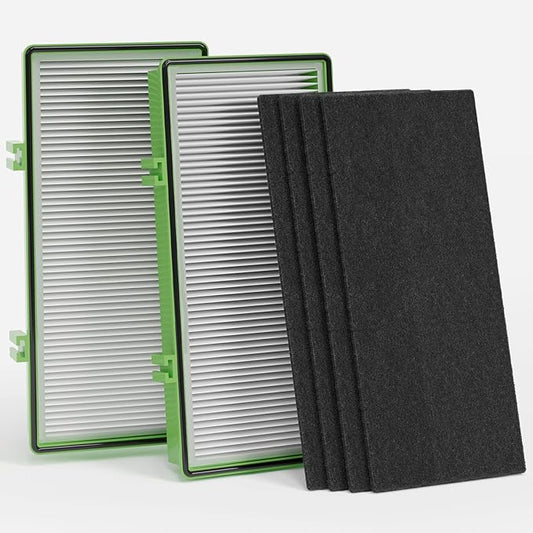 Aer1 Filter Replacement for Holmes Air Purifiers, 2 True HEPA Filters + 4 Carbon Booster Filters, HAPF30AT