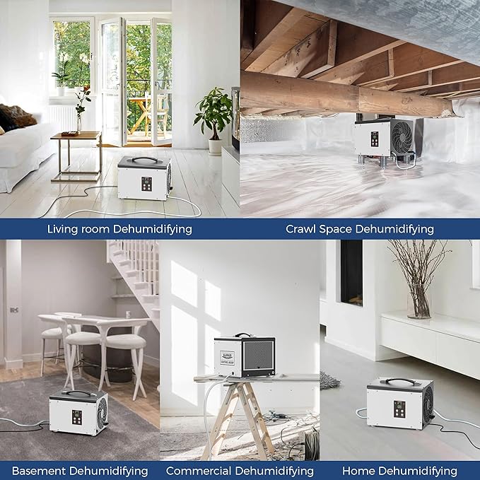 ALORAIR Crawl Space/Basement Dehumidifier 70 Pint with Pump, Automatic Defrost, Up to 1000 Sq Ft Commercial Dehumidifier, Memory Start, cETL Listed