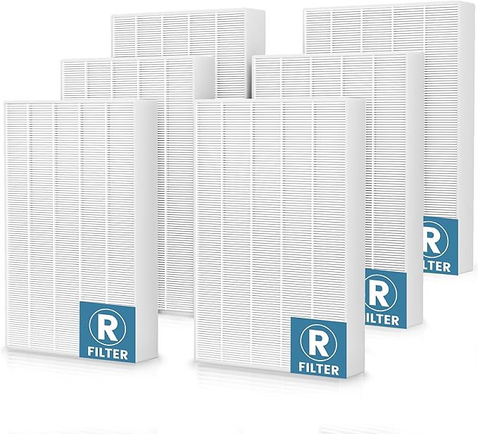 HPA300 HEPA Air Purifier Filter R for Honeywell Air Purifier HPA100/200/300 and 5000 Series, True HEPA Filter Compatible with Honeywell R Filter HRF-R3, HRF-R2, HRF-R1, 6 Pack