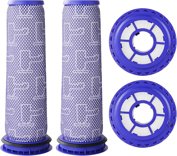 Replacement Filters for Dyson DC41, DC65, DC66, UP13, UP20, UP30, 2 Post-Motor Filters and 2 Pre-Motor Filters for Dyson Ball Animal 2, Ball Animal 3 Vacuum, Replaces Parts# 920769-01 & 920640-01