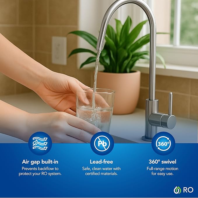 Kind Water 6-Stage Reverse Osmosis Drinking Water System with Chrome Faucet (Chrome)