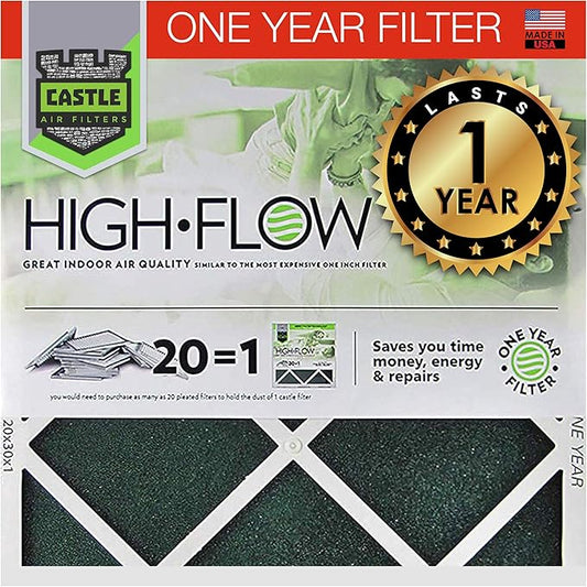 Castle Air Filters 14x25x1 One Year HVAC Filter