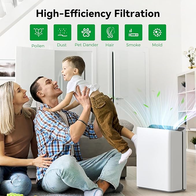 Afloia Toxin Remover Filter, Compatible with Europa Air Purifier, Remove Pets Hair Dander Odor Dust Smoke Mold Pollen