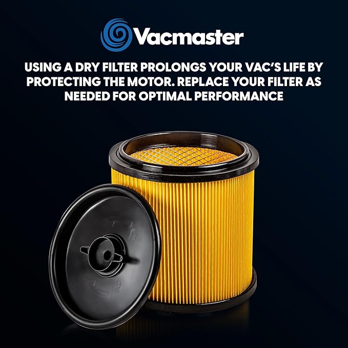 Vacmaster Standard Cartridge Filter and Retainer for Dry Pick-Up – VCFS