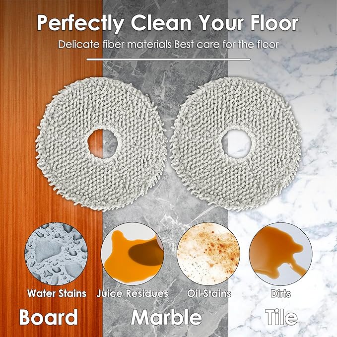 (24 Pack) T50 Pro Omni Replacement Parts Accessories for ECOVACS DEEBOT T50 Pro Omni, T50 Omni Robot Vacuum, 1 Roller Brush, 6 Side Brushes, 6 Dust Bags, 5 HEPA Filters, 6 Mop Pads