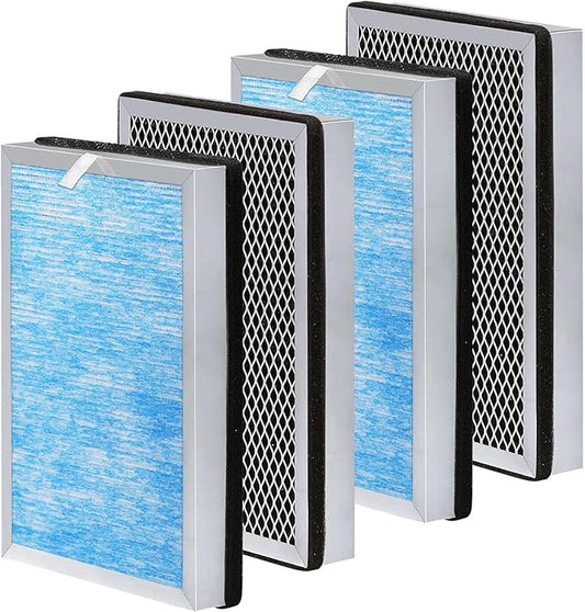 Upgraded 25 Replacement Filter Compatible with MA 25 S1/W1/B1 Air Purifier 4-in-1 Activated Carbon Air Filters Replacement (4 Pack Blue-Upgraded Version)