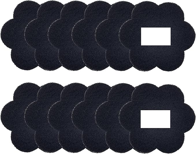 12-Pack Universal Trash Can Odor Absorbing Filters, Activated Charcoal Deodorizer for Trash Cans, Compost Buckets, Countertop and Recycle Bins (Flower)