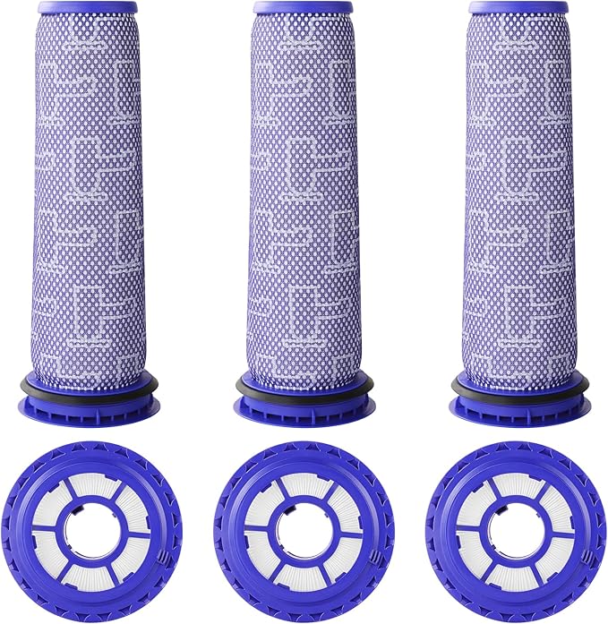 Replacement Filters for Dyson DC41 DC65 DC66 UP13 UP20 UP30 3 Post-Motor Filters and 3 Pre-Motor Filters for Dyson Ball Animal 2 Ball Animal 3 Vacuum Replaces Parts# 920769-01 & 920640-01 (DC41 3 Set)